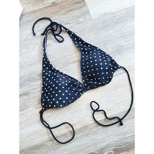 Black and White Polka Dot Bikini Top